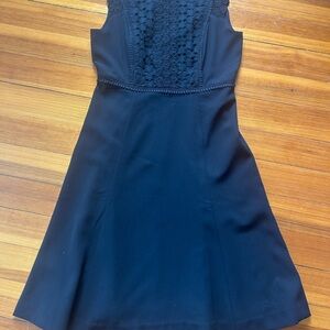 Ann Taylor Black Lace Midi Dress